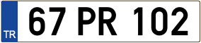 Trailer License Plate